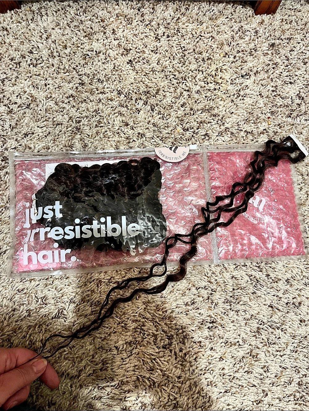 Irresistible Me Brown Curly Hair Extension NWT